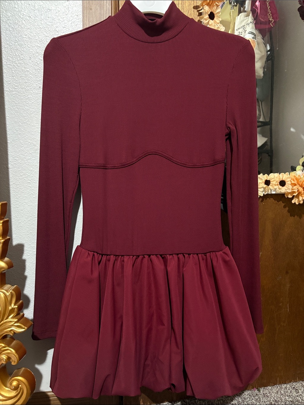 SHEIN Burgundy Ribbed dress 
Never been worn NW/OT